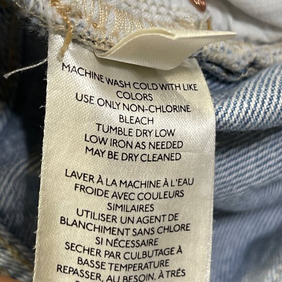 We The Free Denim Jean Shorts High Rise Size 31 Distressed Raw Hem - Picture 6 of 7